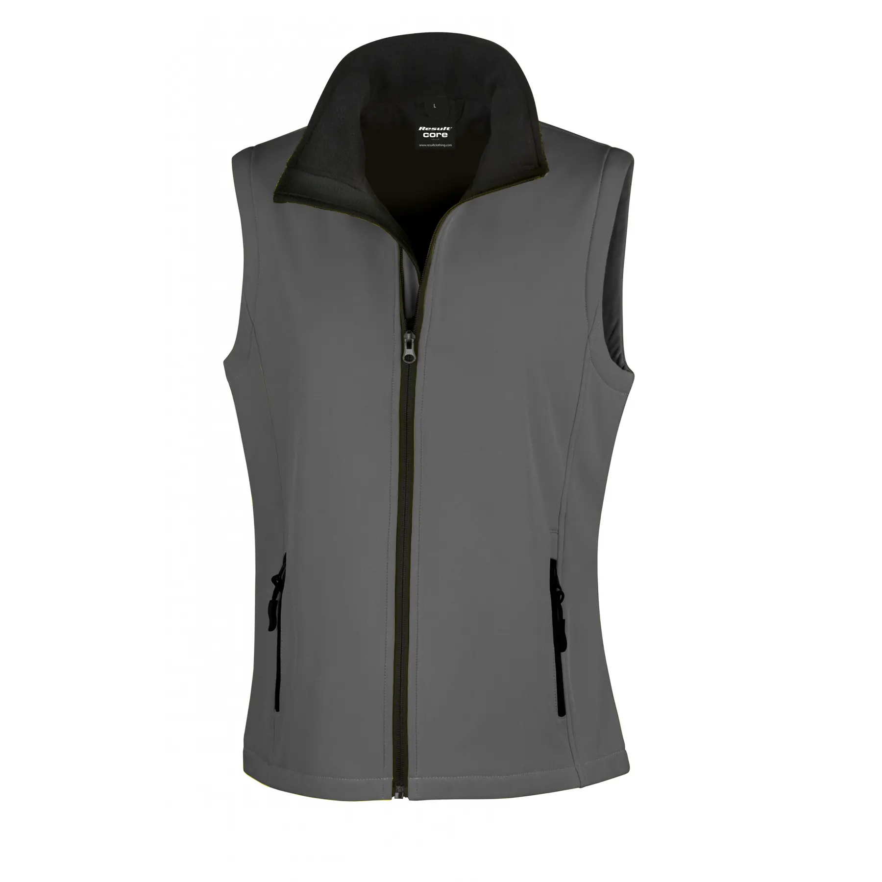 Bedruckbare ärmellose Jacke, Frau Result Softshell