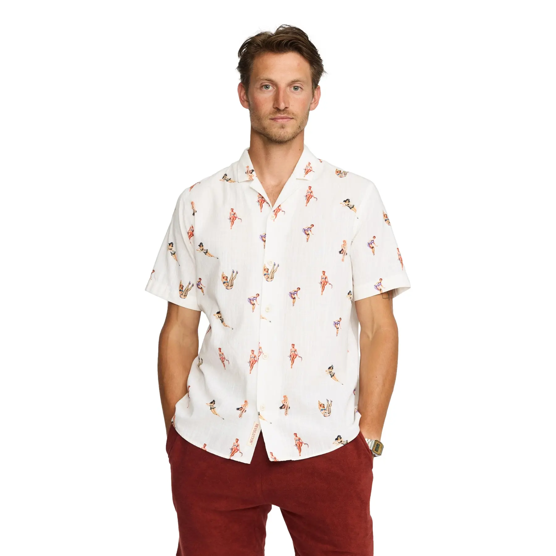 Chemise cubana stampata