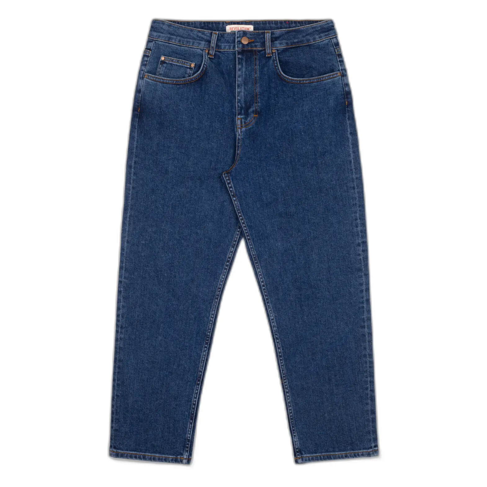 Jeans relaxed fit in cotone organico elasticizzato