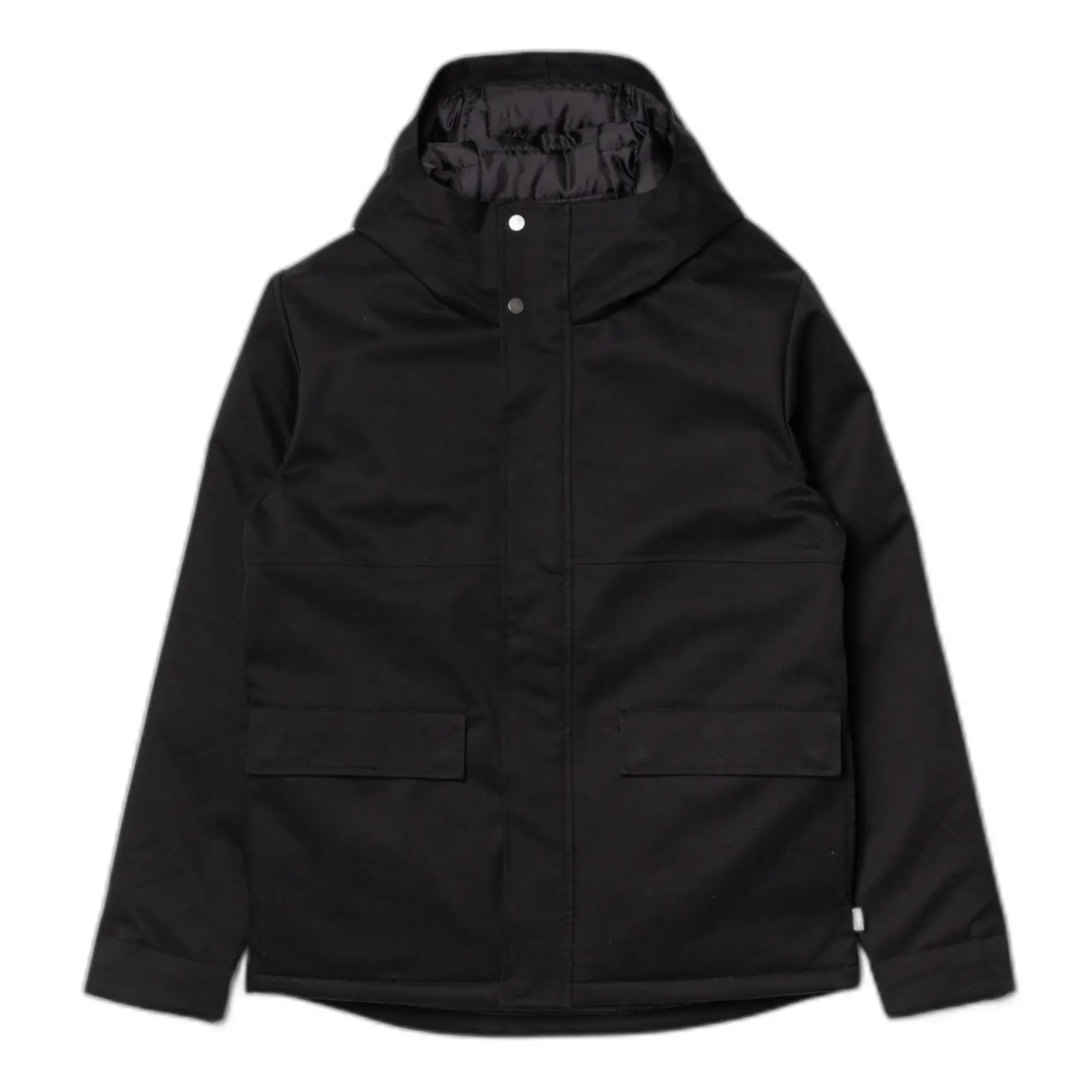 Parka corto con bordi nascosti