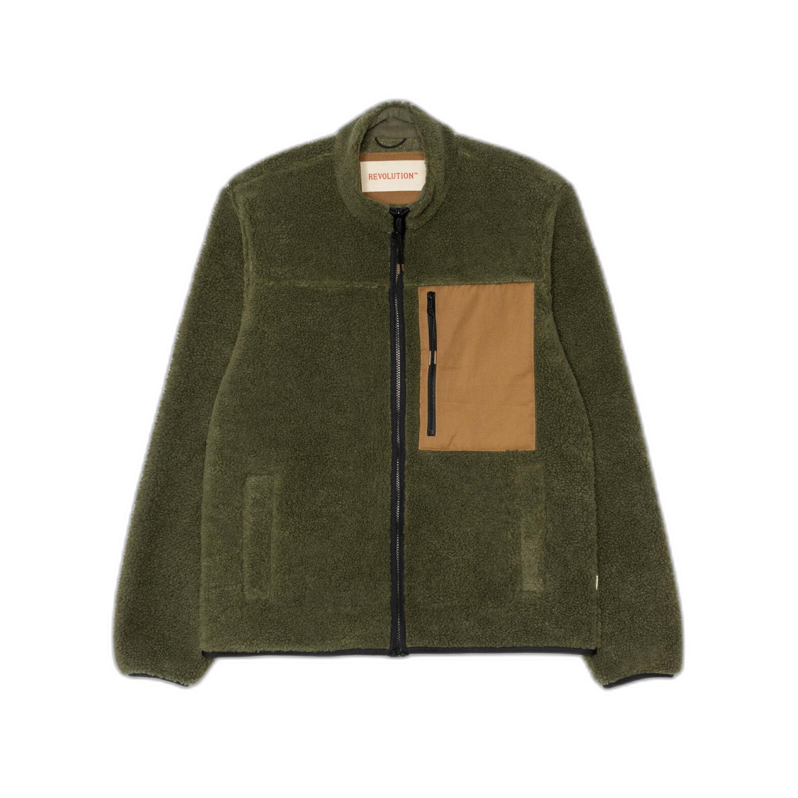 5710864750700 - Kurze Plüschjacke mit kontrastierender Brusttasche Revolution