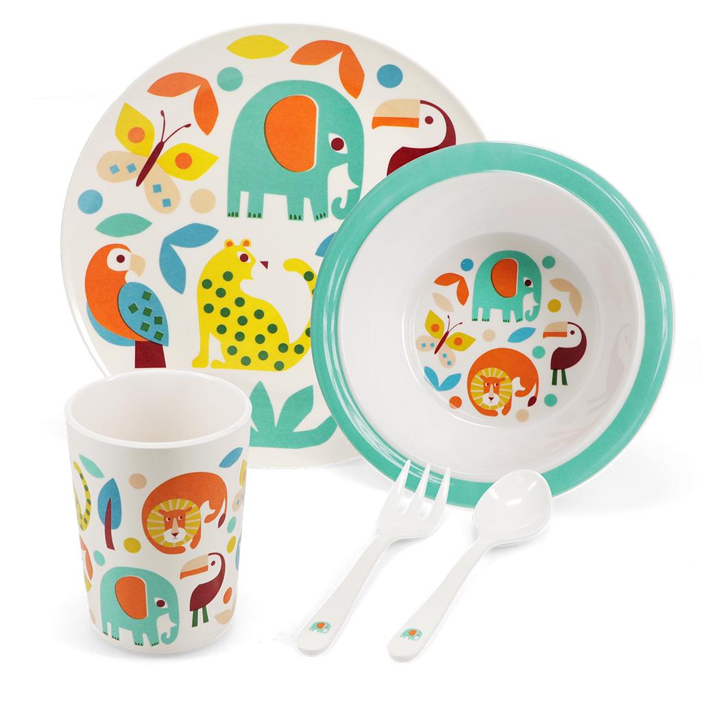 5027455450414 - Kinder-Teller aus Melamin Wild Wonders (x5)