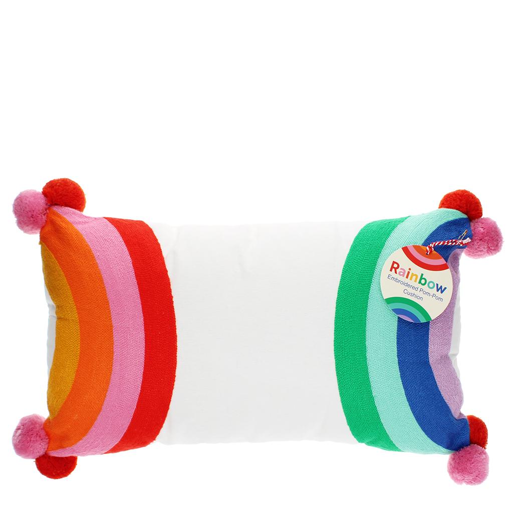 5027455454542 - Besticktes Kissen mit Quasten Rainbow