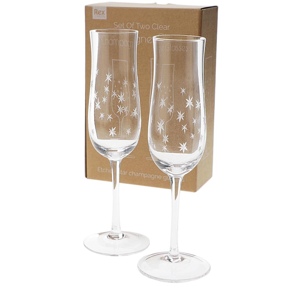 5027455455457 - Sektglas Etched star (x2)