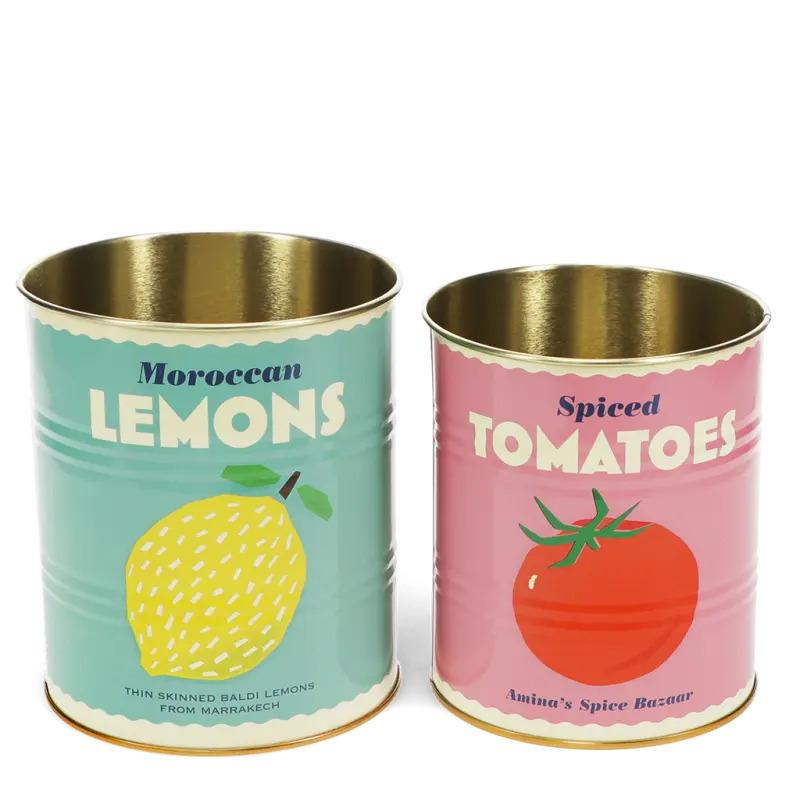 5027455457574 - Aufbewahrungsbox für Lebensmittel Lemon And Tomato Medium (x2)