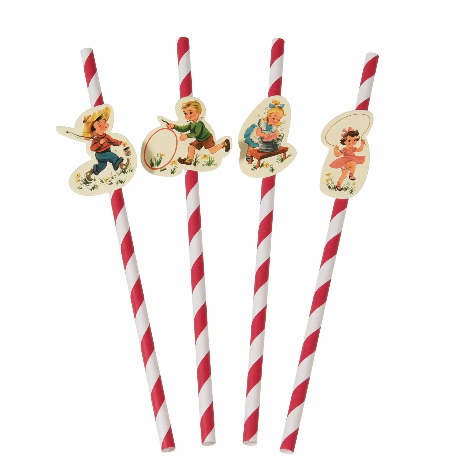 5027455405308 - Strohhalm Kind Vintage Kids (x4)