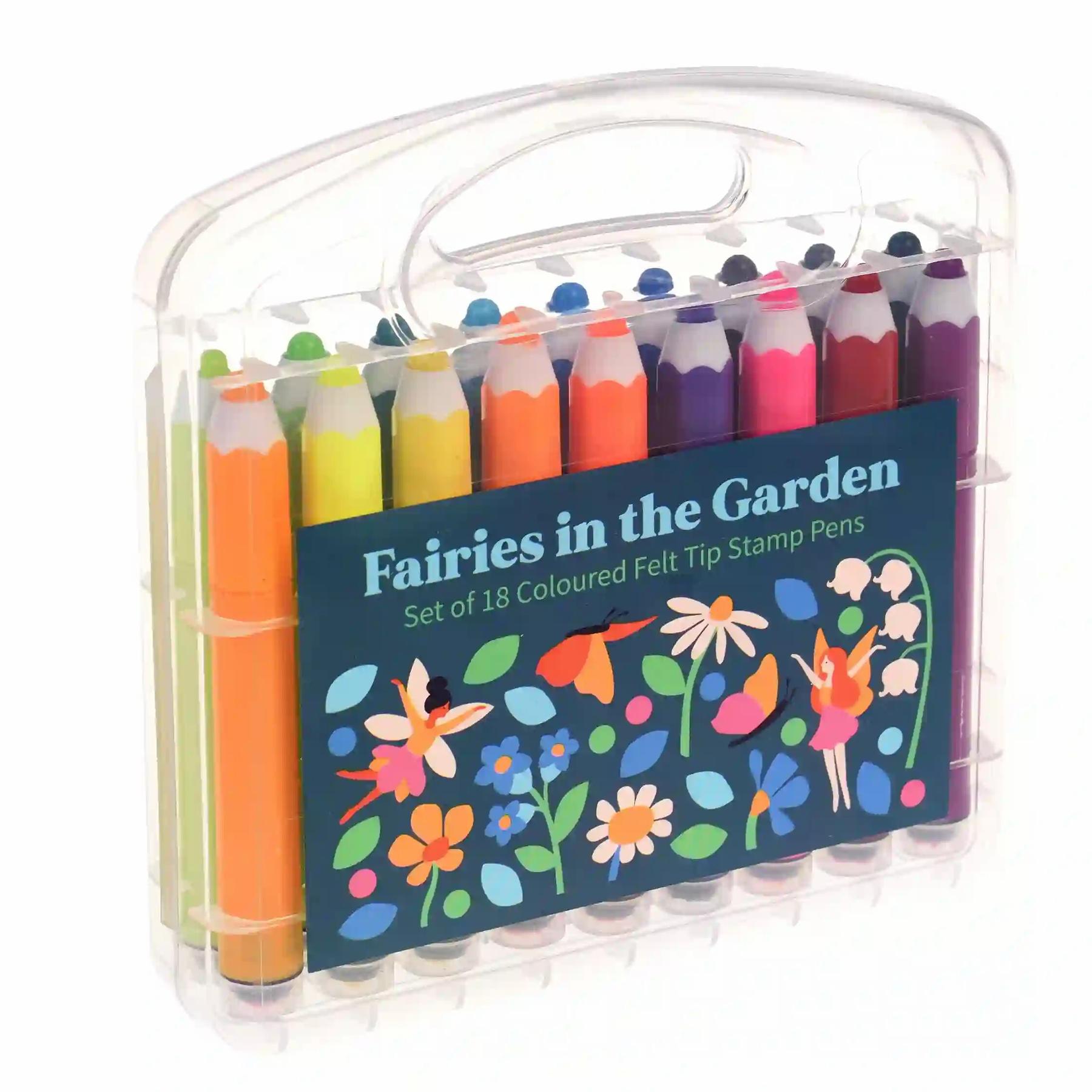 5027455435077 - Stempelstift und Filzspitze Fairies In The Garden (x18)