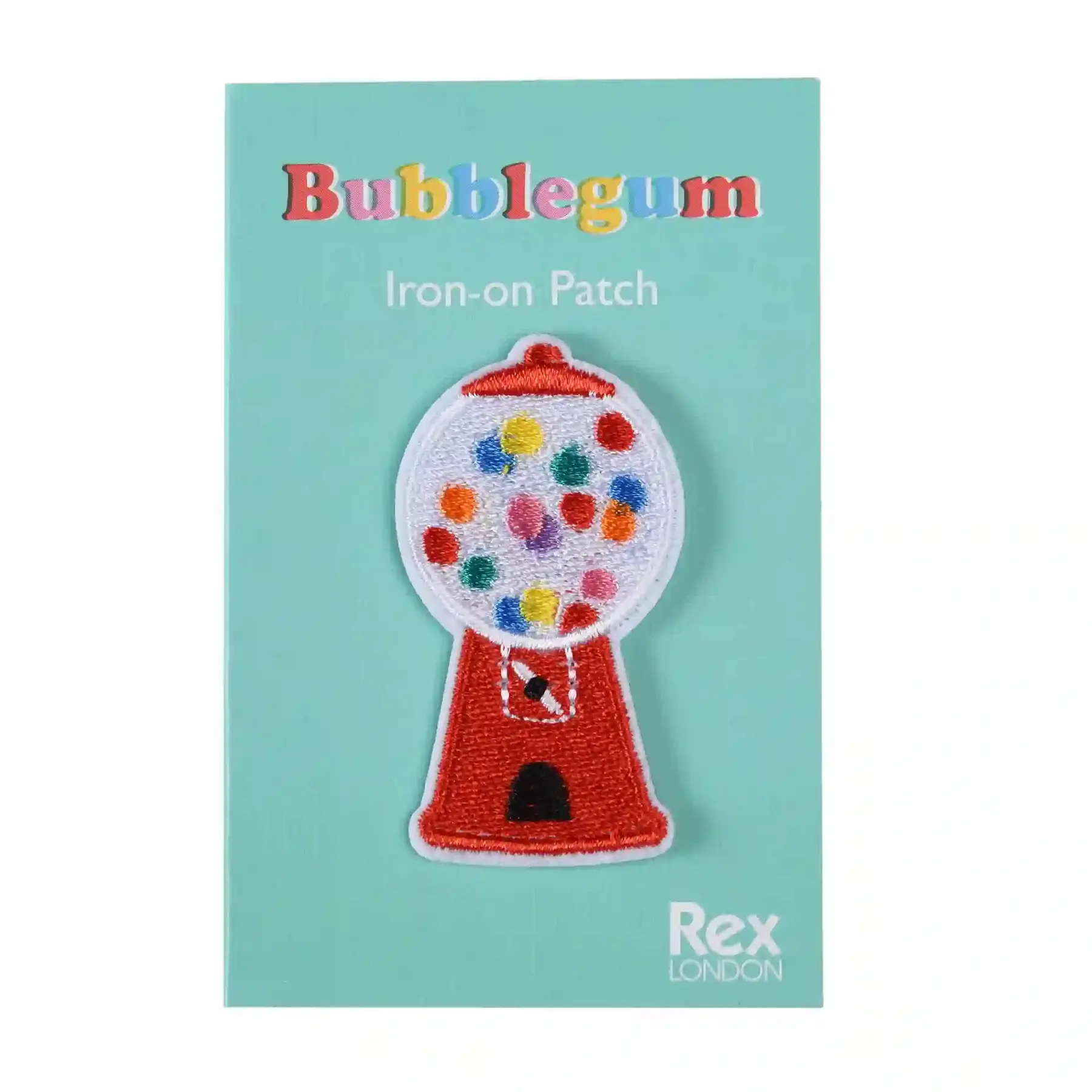 5027455436104 - Textilpatch Bügeleisen Kaugummimaschine Rex London