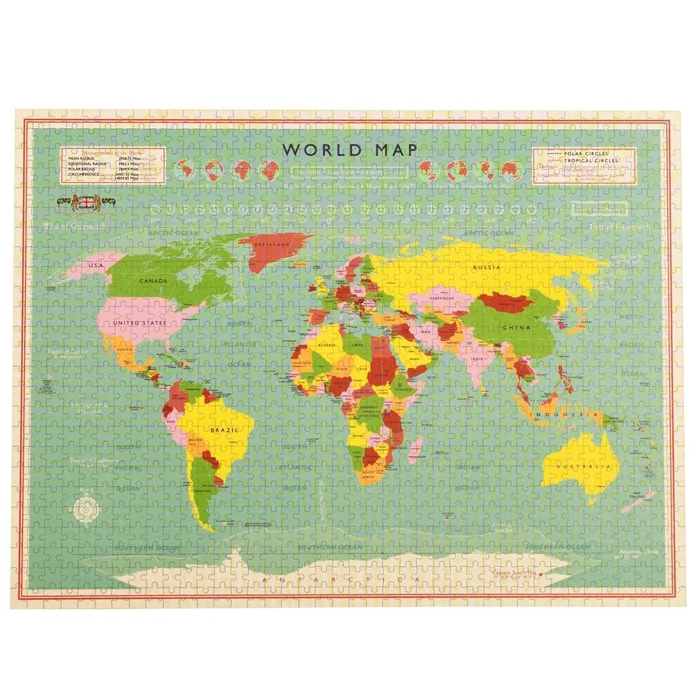 5027455437712 - Puzzle 1000 Teile World Map