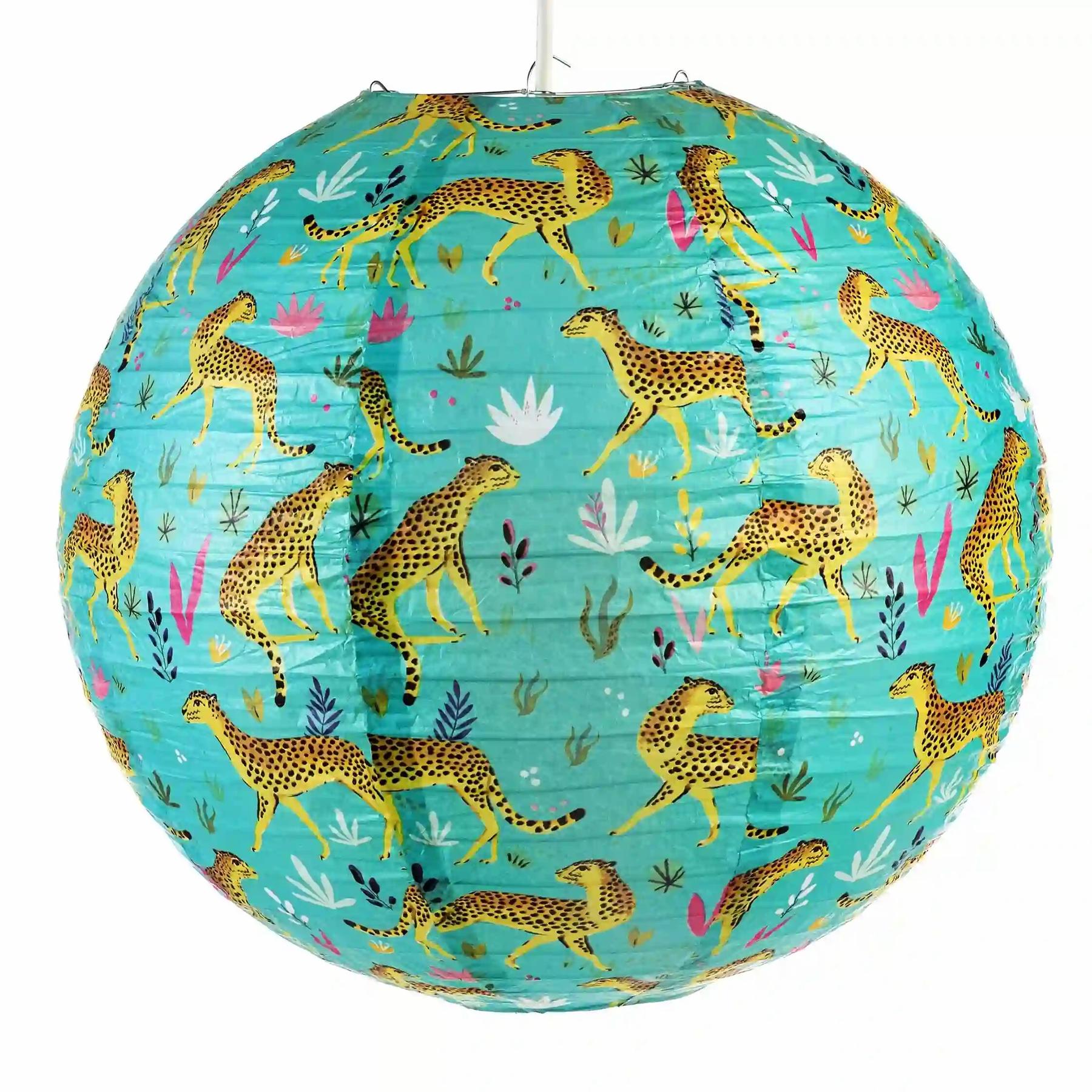 5027455437903 - Lampenschirm aus Papier Cheetah