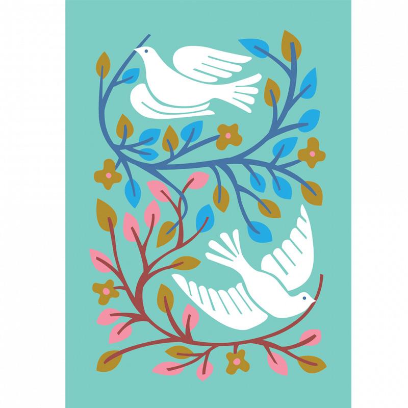 5027455444345 - Geburtstagskarte Tauben Rex London