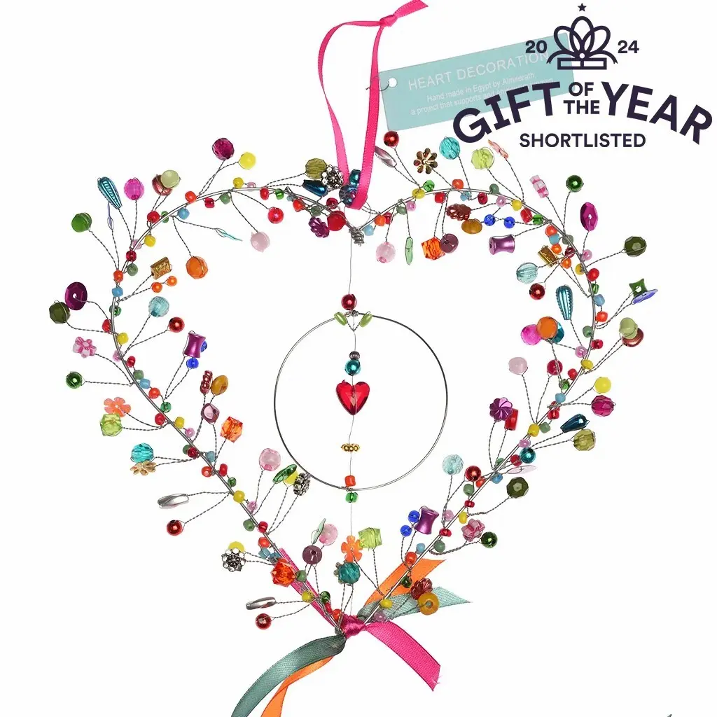 5027455445168 - Wanddekoration in Herzform Multiperlen Rex London