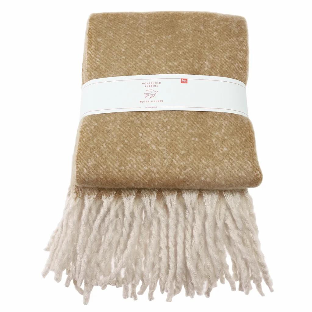 5027455447254 - Gewebte Decke mit Pompons Rex London