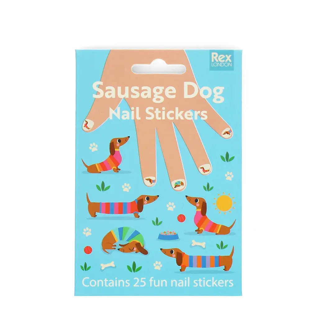 5027455447711 - Wassermelonen Nagelsticker für Kinder Hund Wurst (x30)