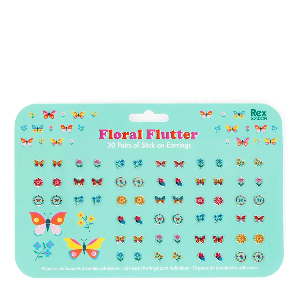 5027455447773 - Florale Klebeohrringe für Kinder (x30)