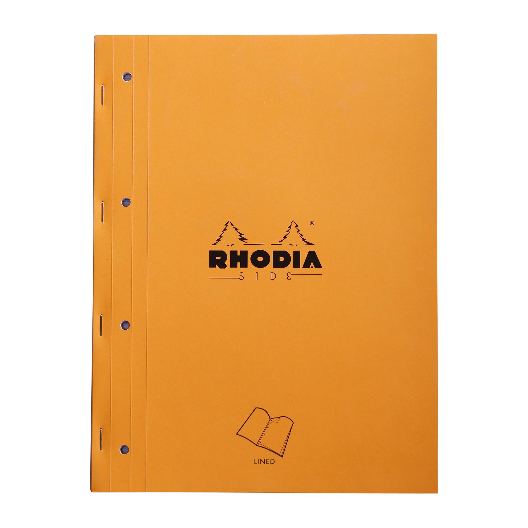 3037921180143 - A4+ gehefteter Notizblock mit 80 Blättern liniert mikroperforiert mit 4 Löchern Side