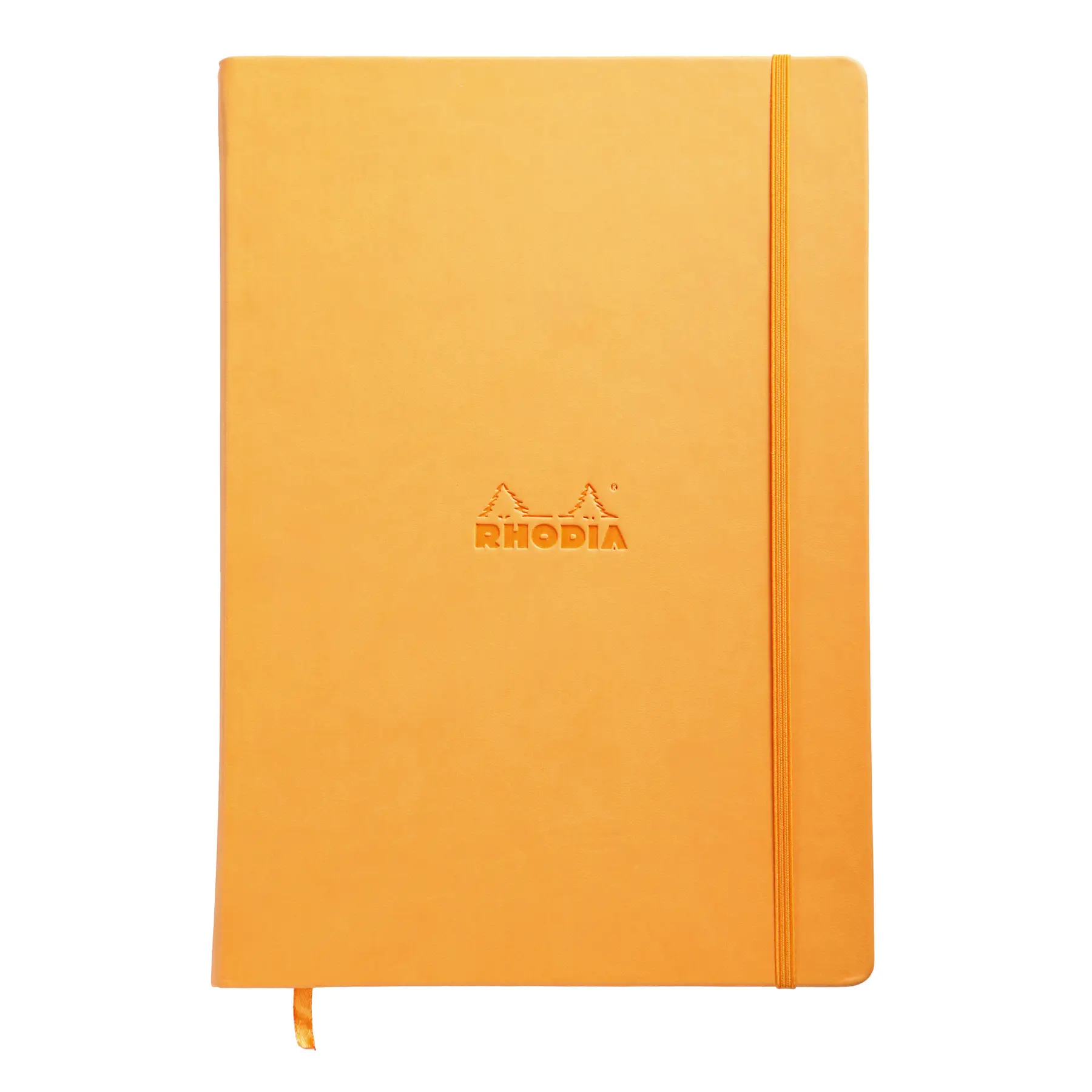 A4 Notizbuch 192 Seiten einfarbiges Elfenbeinpapier mit Gummibandverschluss Rhodia