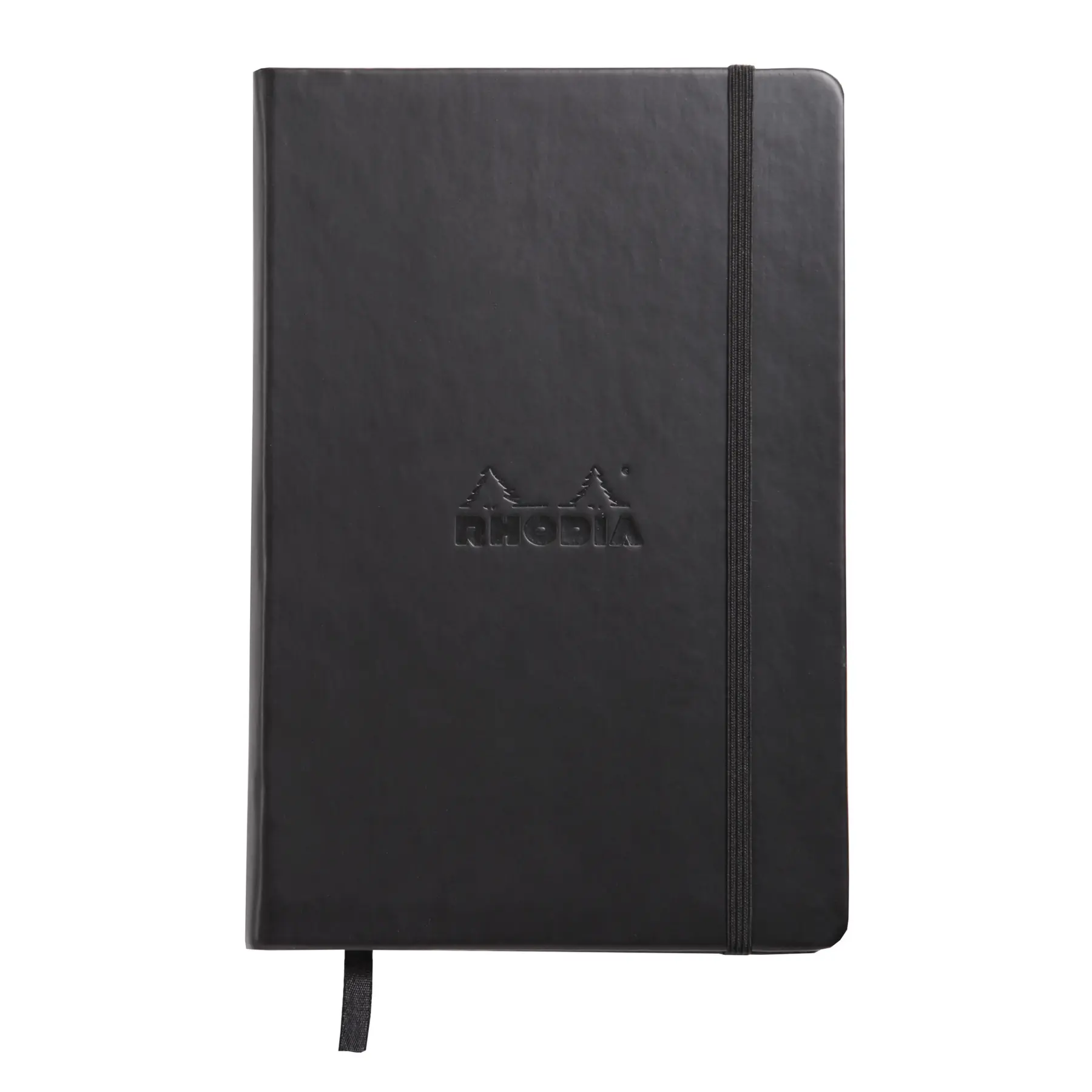 A5 Notizbuch 192 Seiten punktiertes elfenbeinfarbenes Papier mit Gummibandverschluss Rhodia
