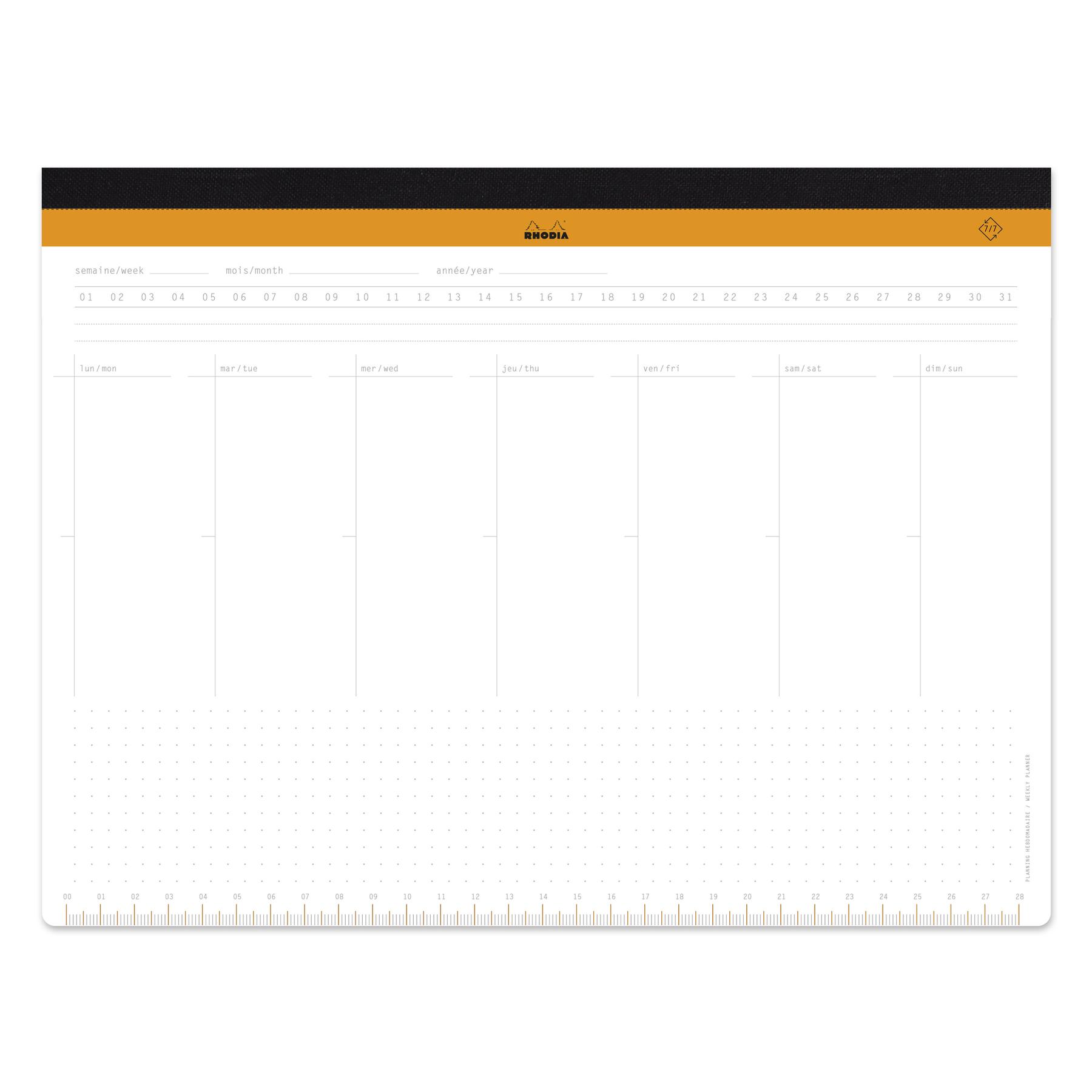 3037921940402 - Woche Unterlage A4+ mit 60 microperforierten Blättern Rhodia