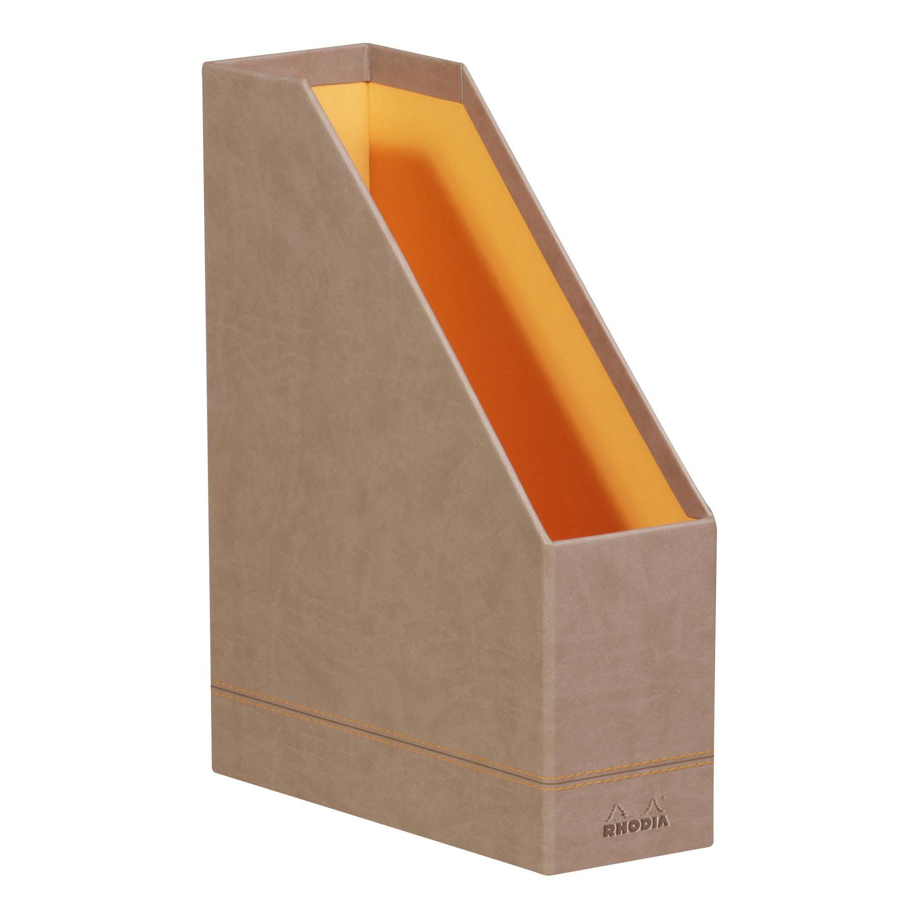 3037923188345 - Rhodia Stehsammler 318834C DIN A4 Kunstleder Taupe 10 (B) x 25 (T) x 31 (H) cm