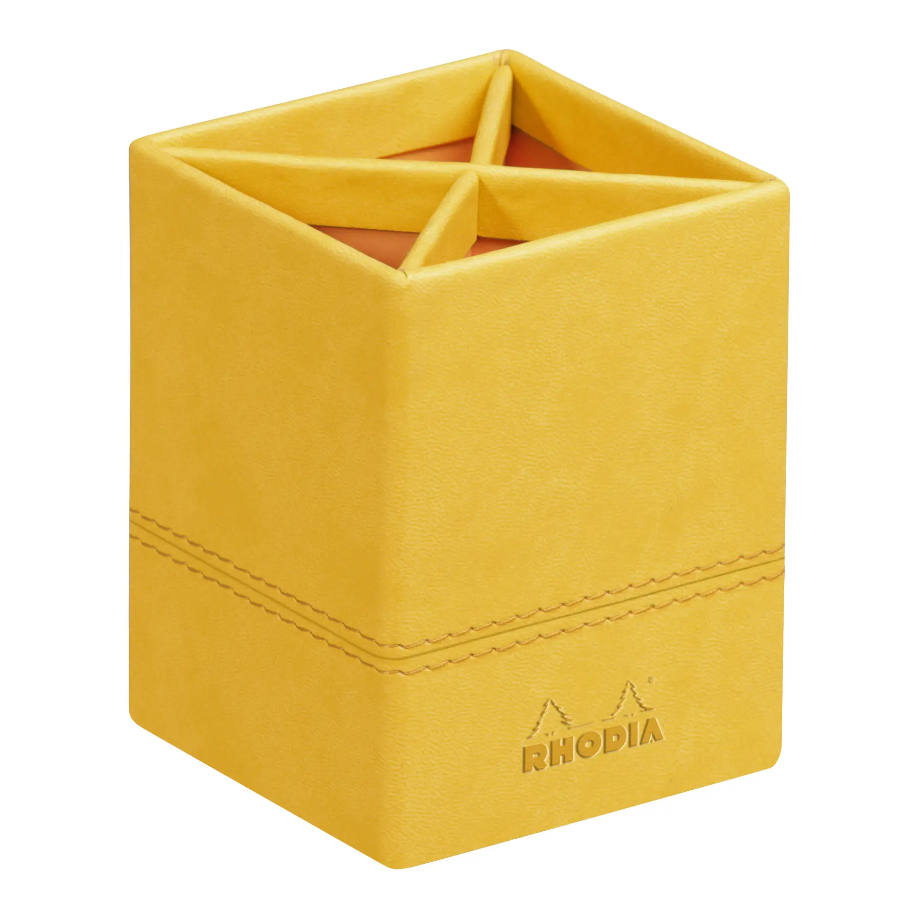 Stiftbehälter aus italienischem Kunstleder Rhodia