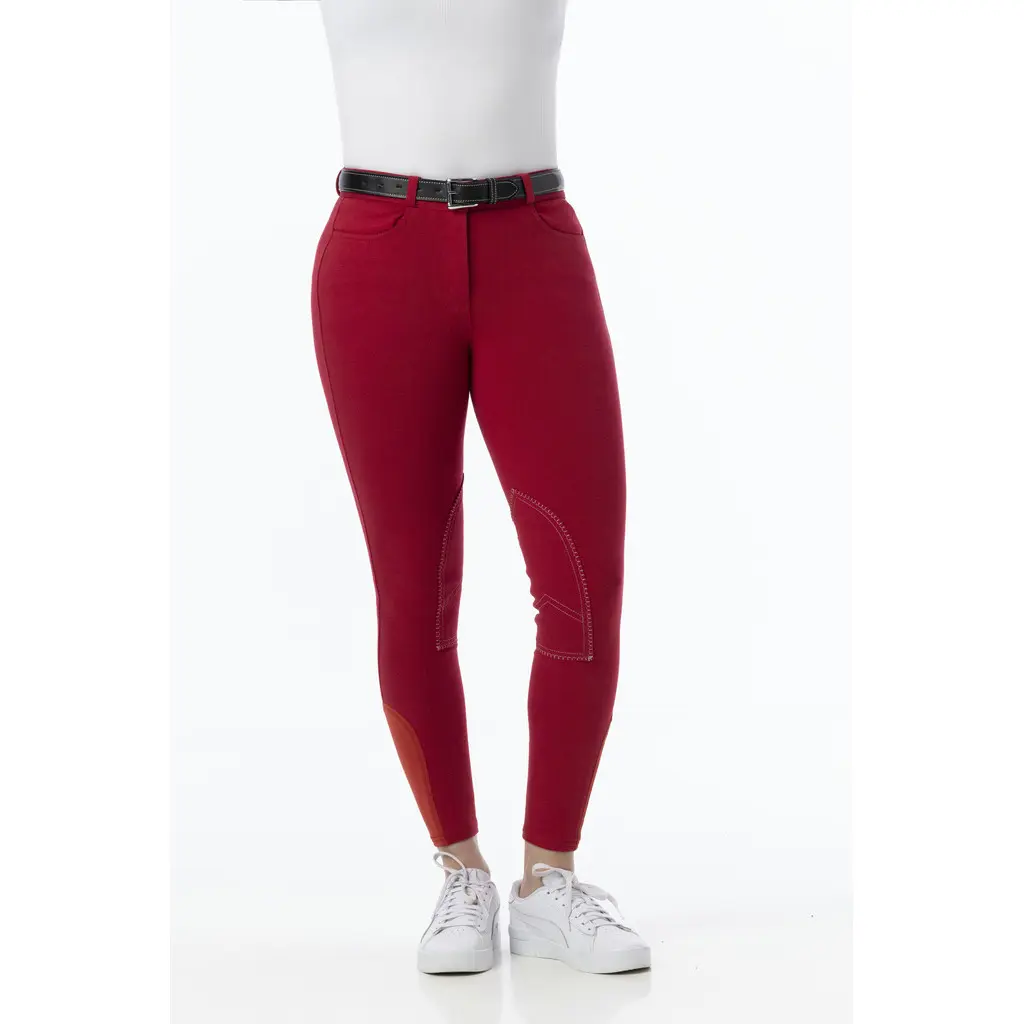Riding World Rouge Child Riding Pants Alexandrie