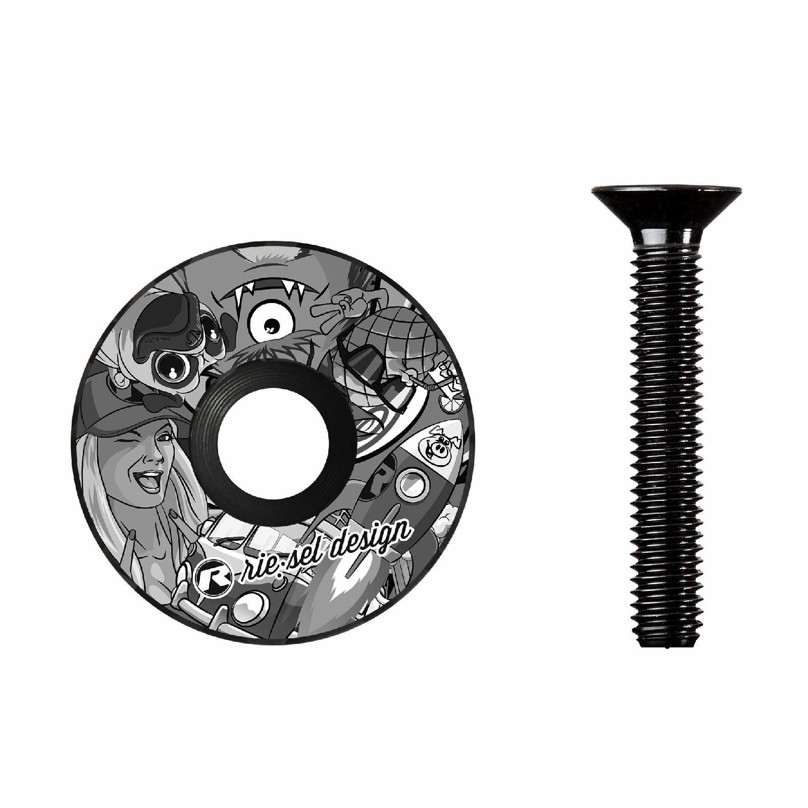 Velo Store - UK Top cap Riesel Design Stem Stickerbomb Eyecatcher Ultra | Extra 10% off with Subscription, Postage £16.79 to UK Fedex.