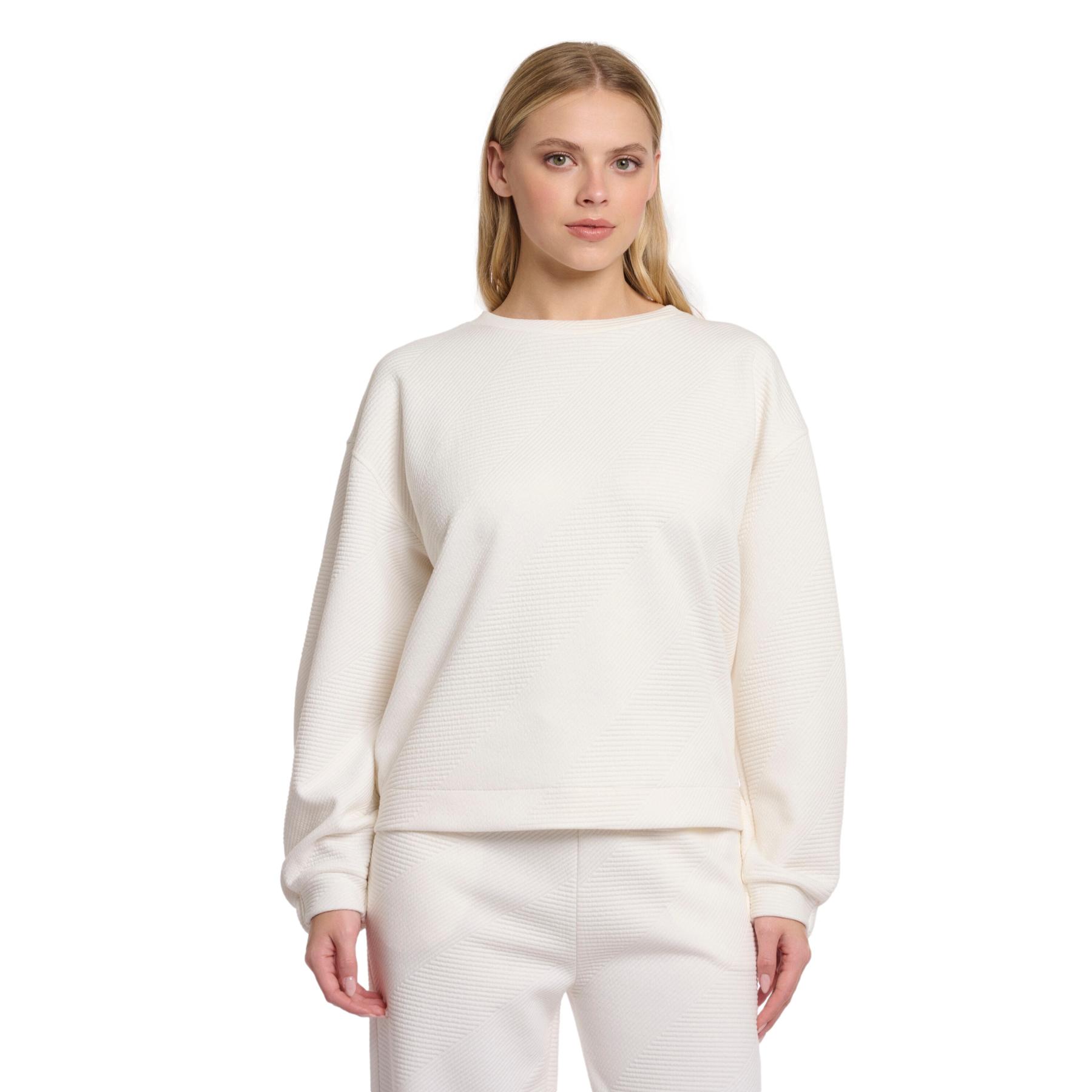 Maglione a collo rotondo elasticizzato donna  Femke