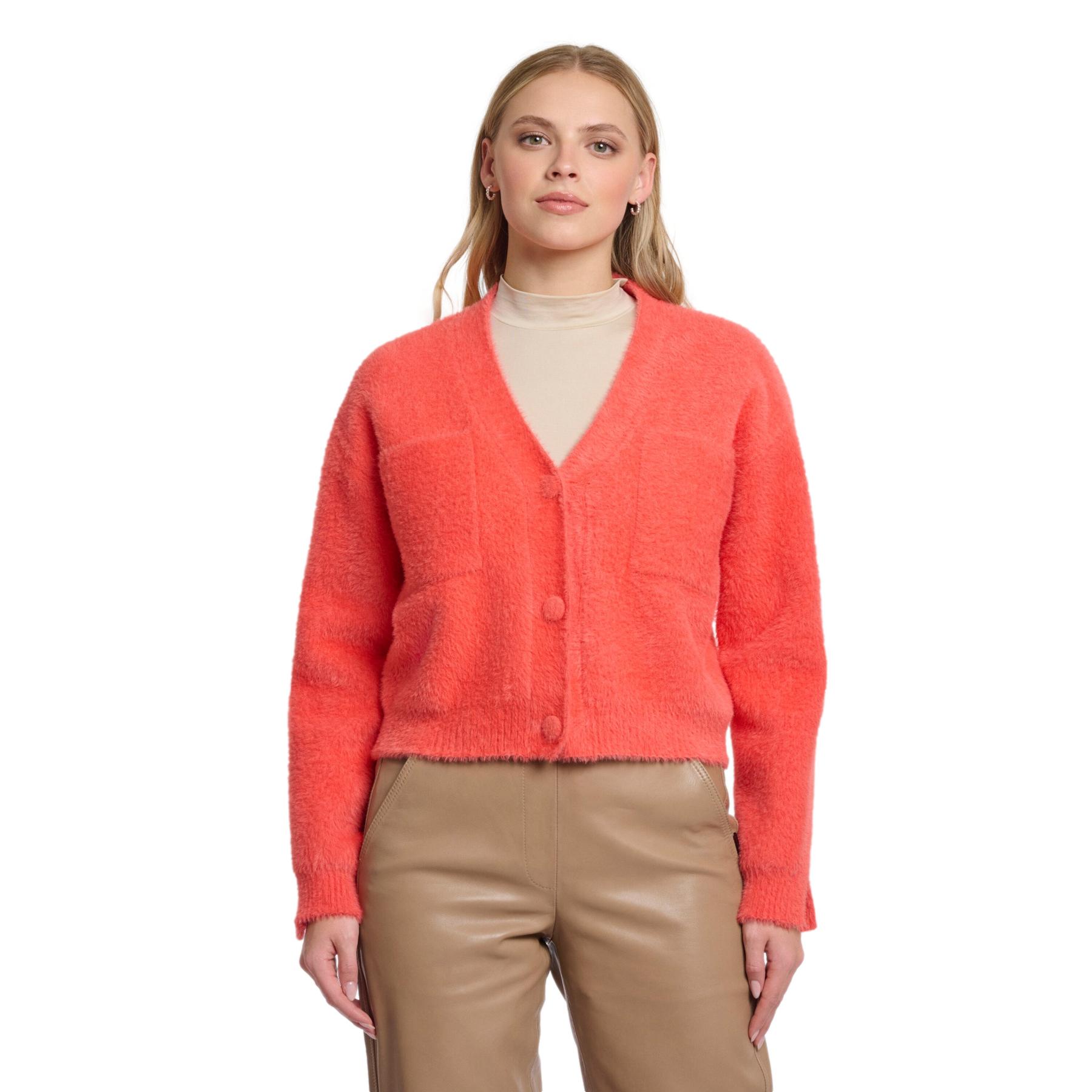 8720529551709 - Kurzarm-Cardigan mit V-Ausschnitt für Damen Isarea