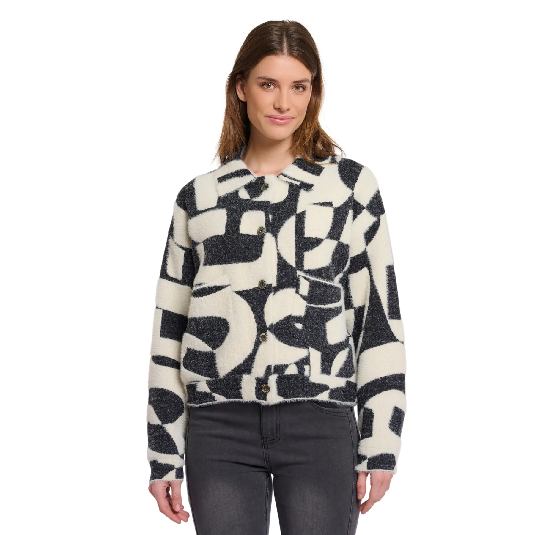 8720529553420 - Damen Jacke im Quadratstil Bubbly