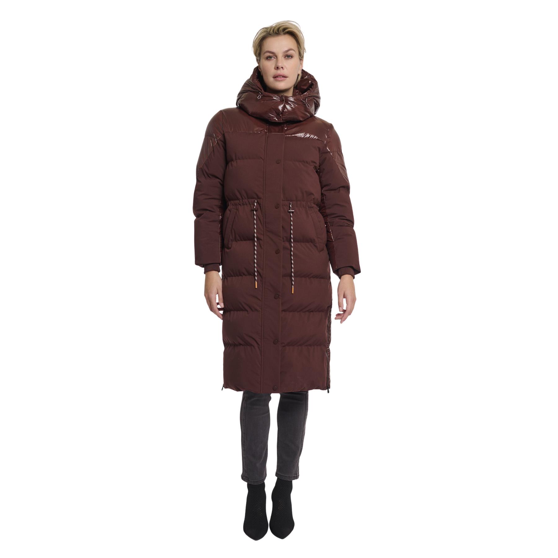 8720529555189 - Lange Steppjacke mit abnehmbarem Kapuze für Frauen Davino