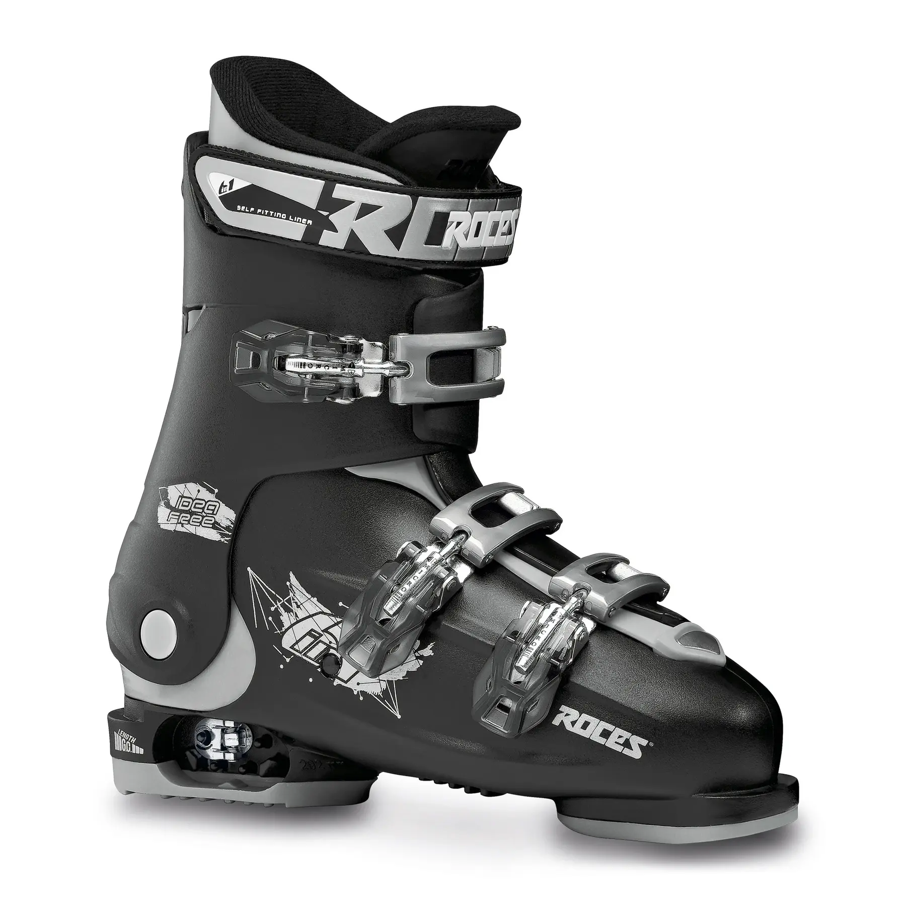 Roces - Idea Free - Skischoenen - 22.5-25.5 (36-40) - Zwart - Zilver