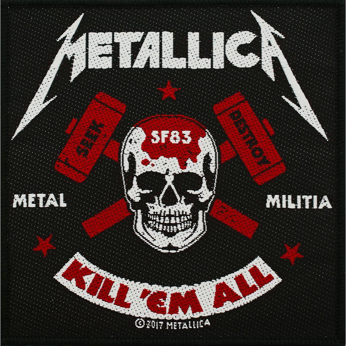 5055339782917 - Metallica Metal Militia Patch schwarz rot weiß