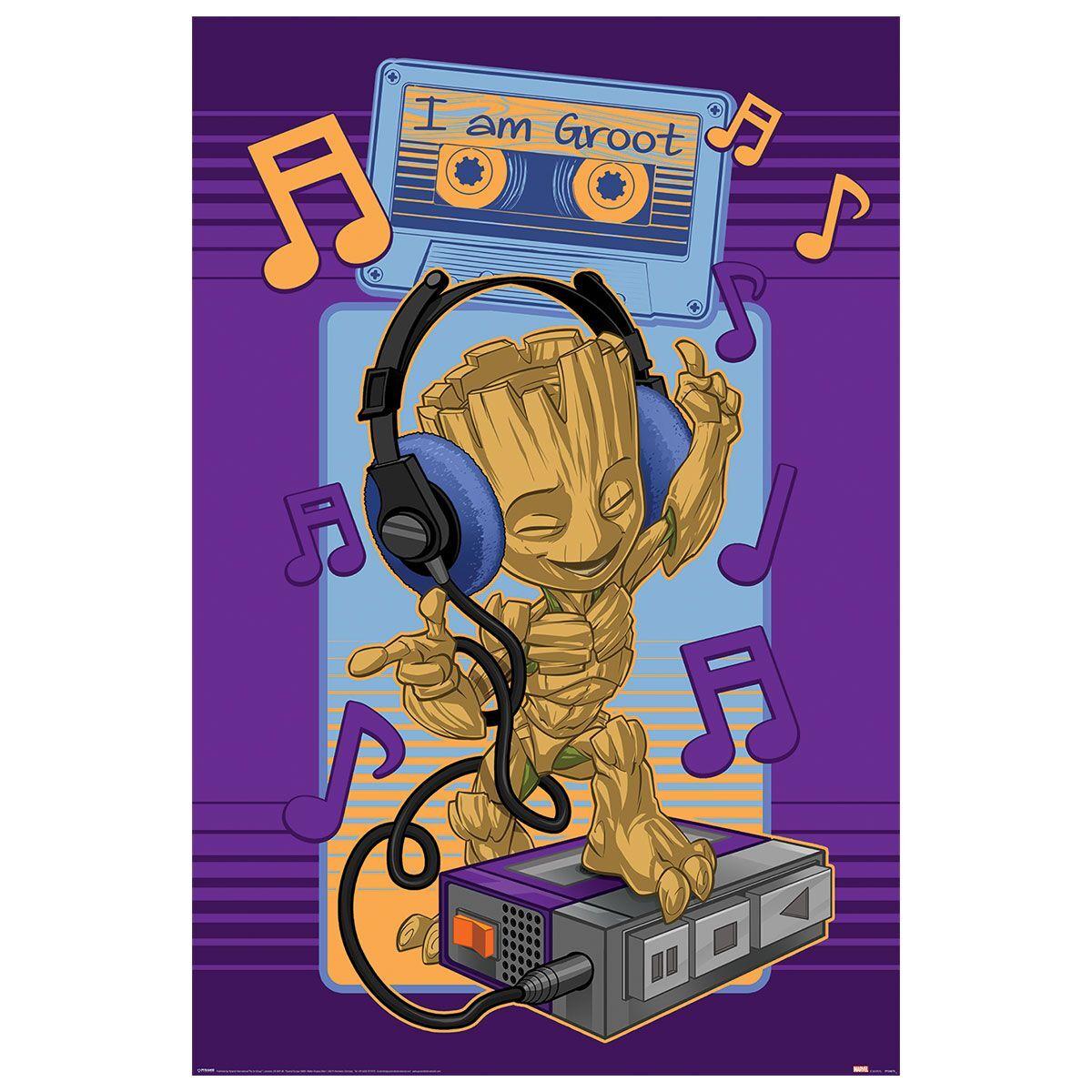5050574348706 - Poster Groot Les Gardiens de La Galaxie - Groot Cassette