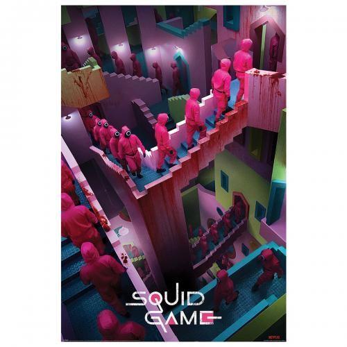5050574350082 - - Squid Game Poster Crazy Stairs Netflix