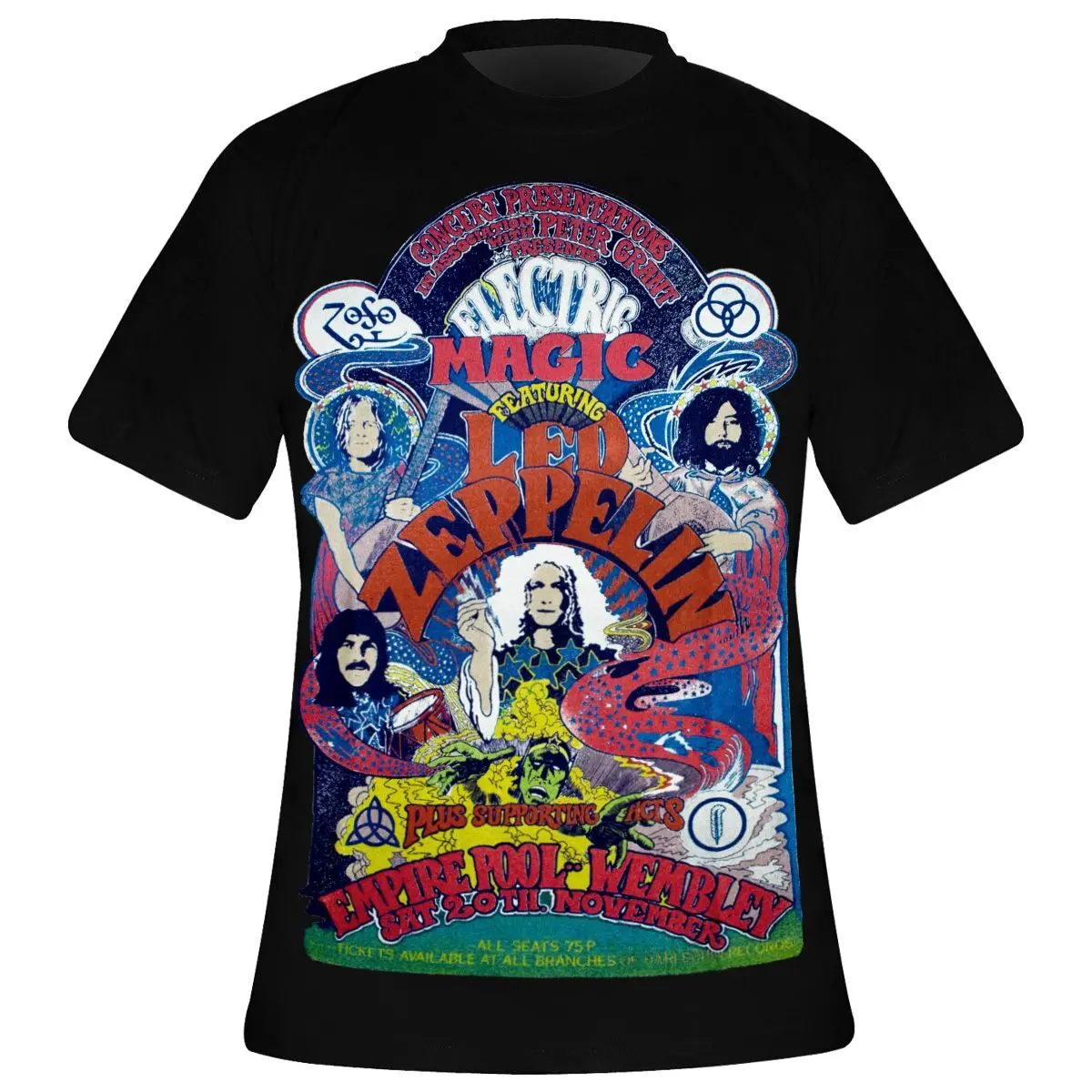 T-Shirt Rock à Gogo Led Zeppelin Full Colour Electric Magic