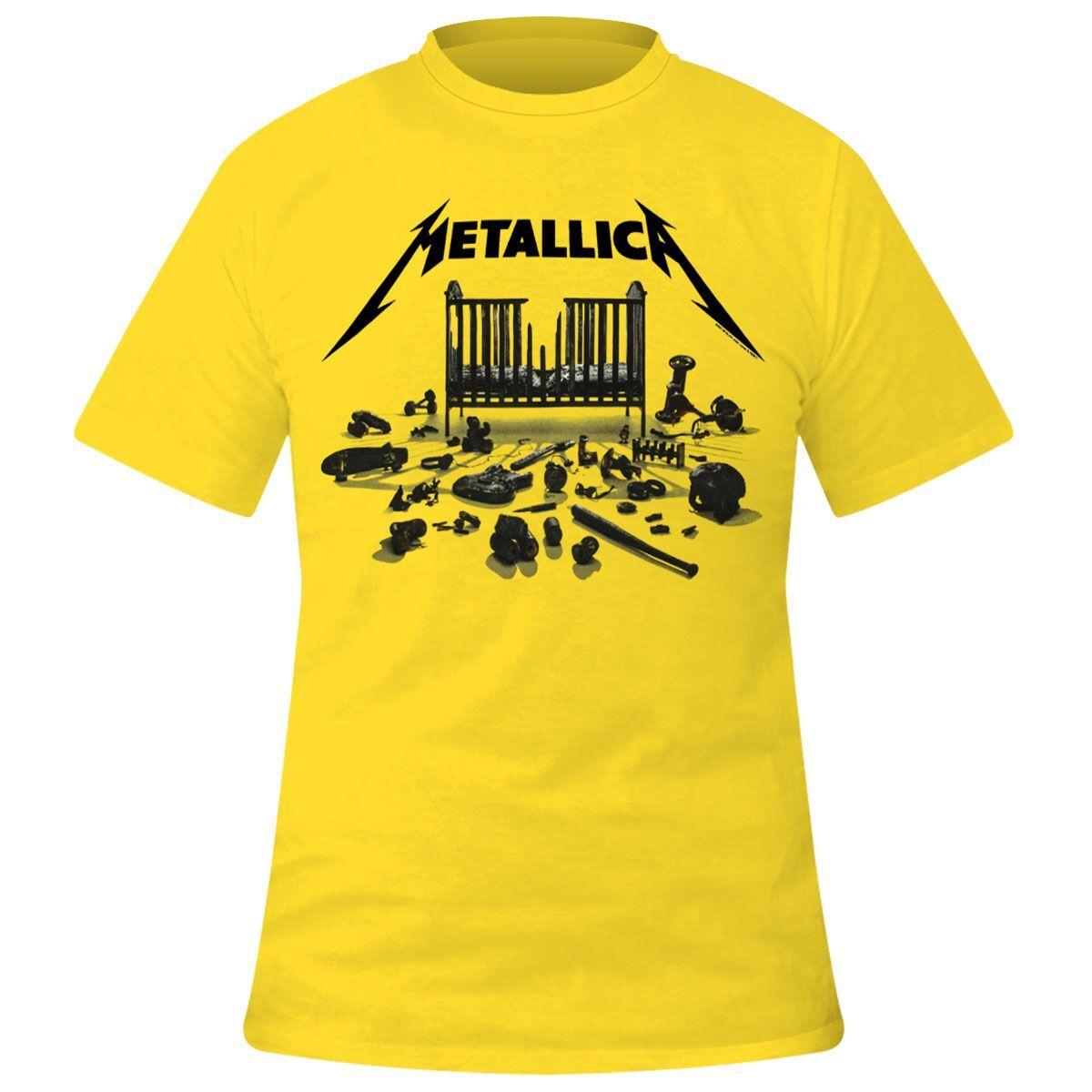 5056187759748 - Metallica Simplified Cover (M72) T-Shirt gelb in XL