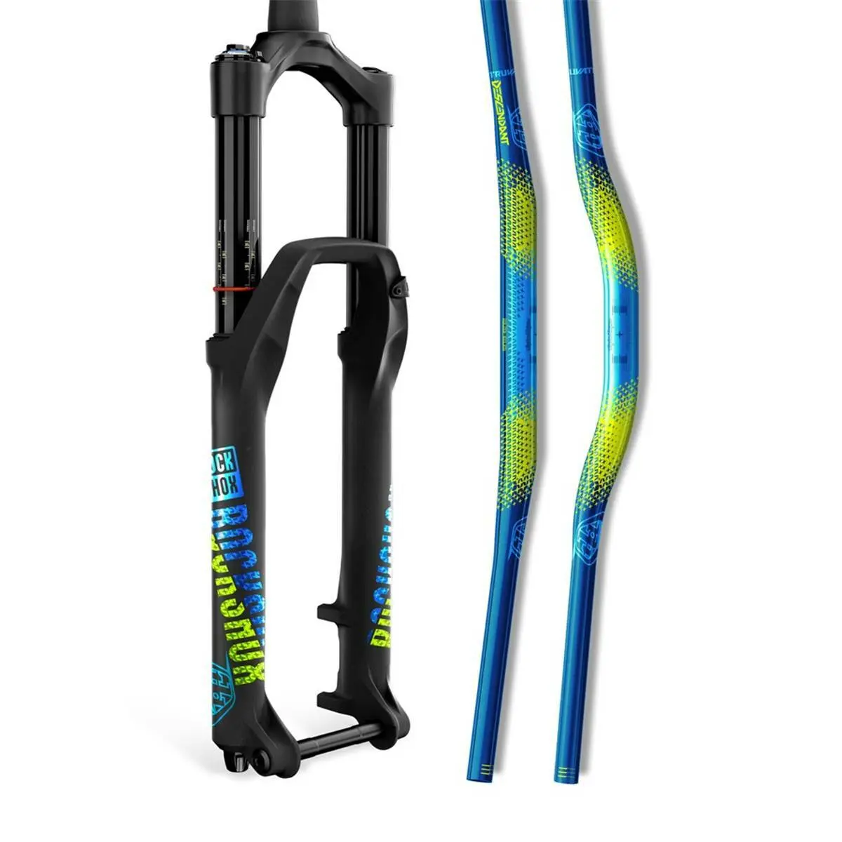 Gabelaufkleber Rockshox Troy Lee Designs 35mm /Yellow