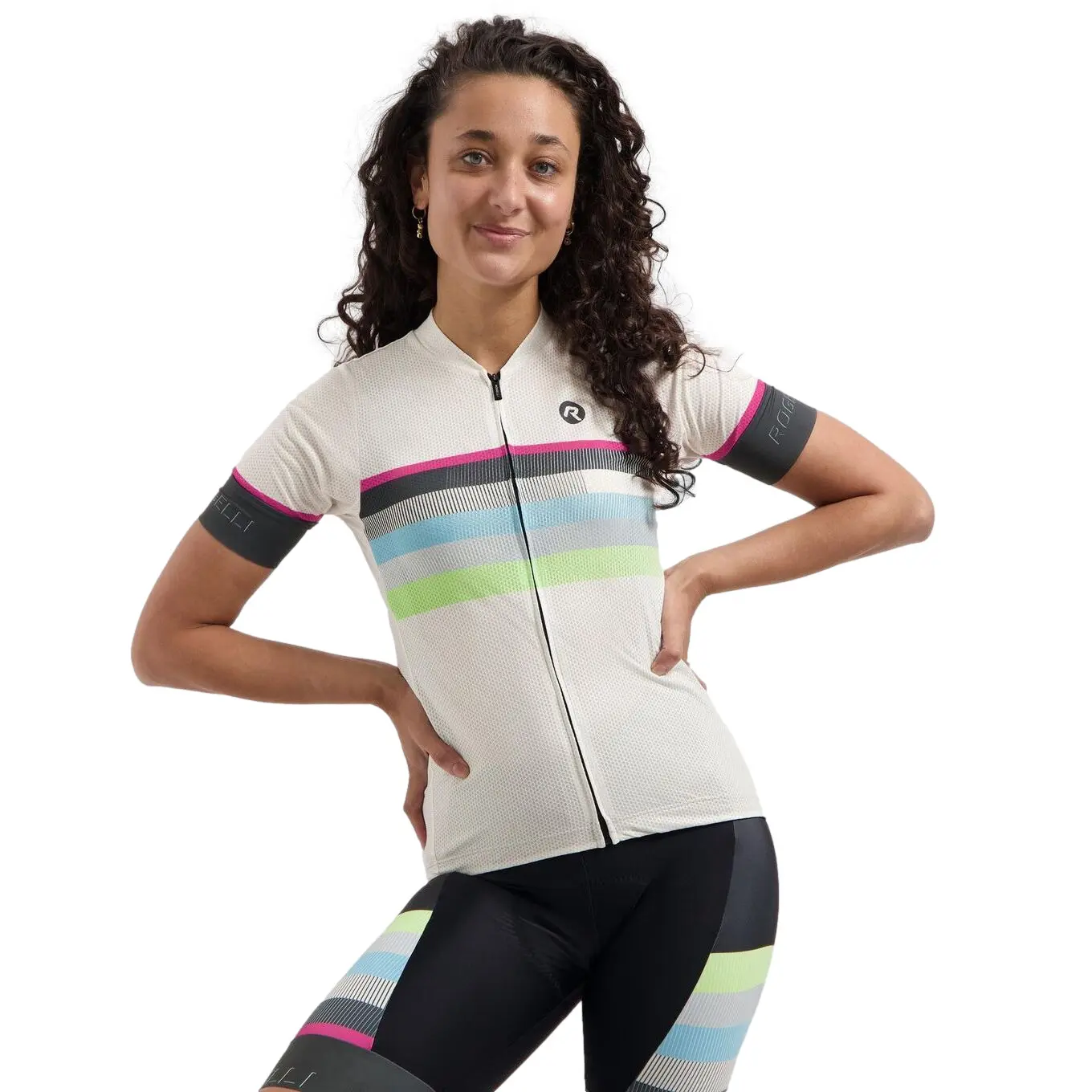 Rogelli Impress II Dames Fietsshirt - Korte Mouw - Sand