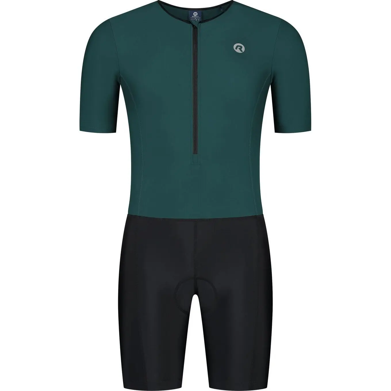 Rogelli Florida Dames en Heren Trisuit - Korte Mouw - Zwart/Donkerteal