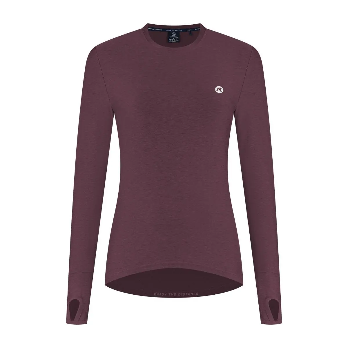 Rogelli Essential Hardloopshirt Dames - Lange Mouwen - Aubergine - XS