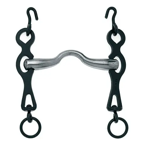 Mors portugais pour cheval pont rainuré Roldan