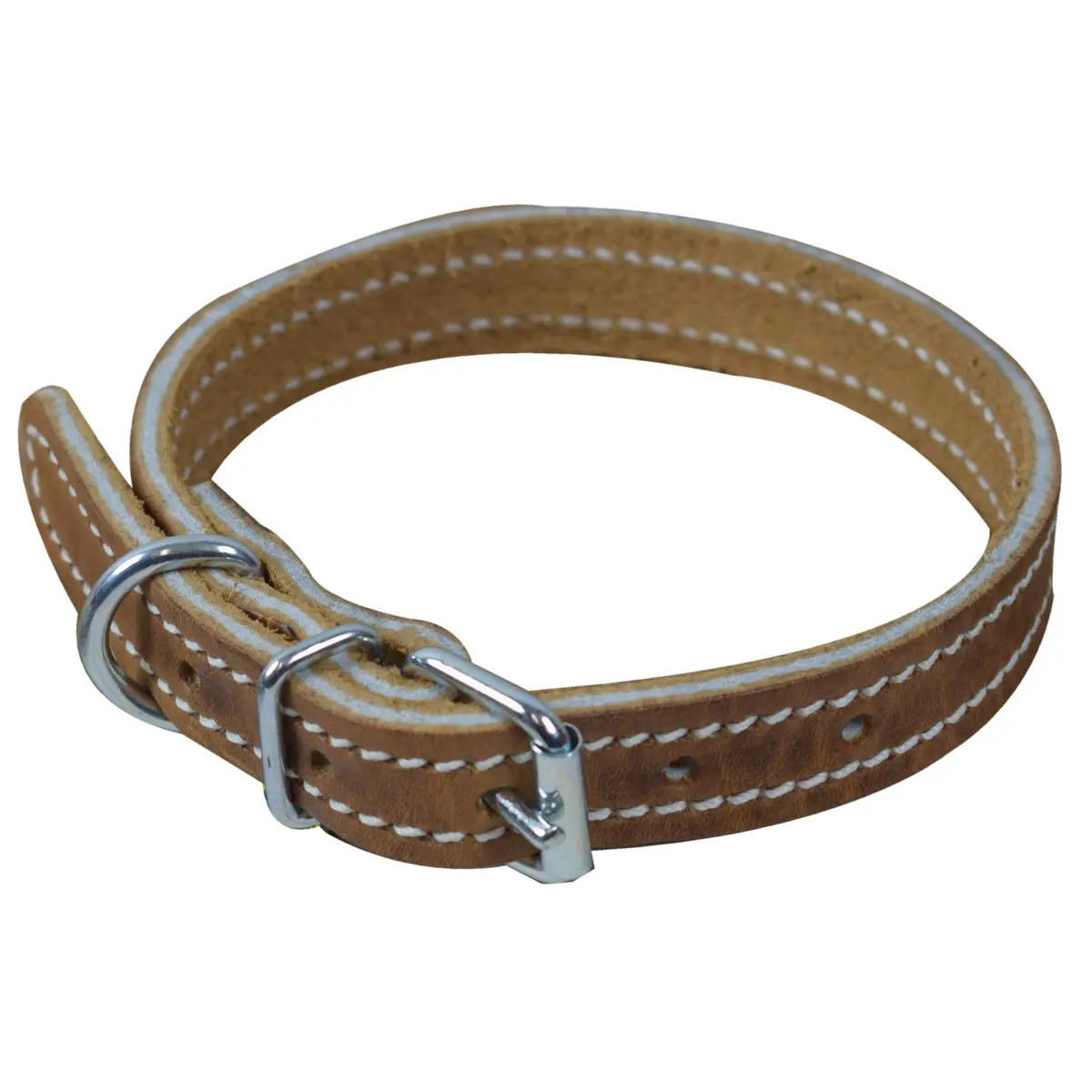 Collier pour chien cuir chromé couture Ronzon Legend