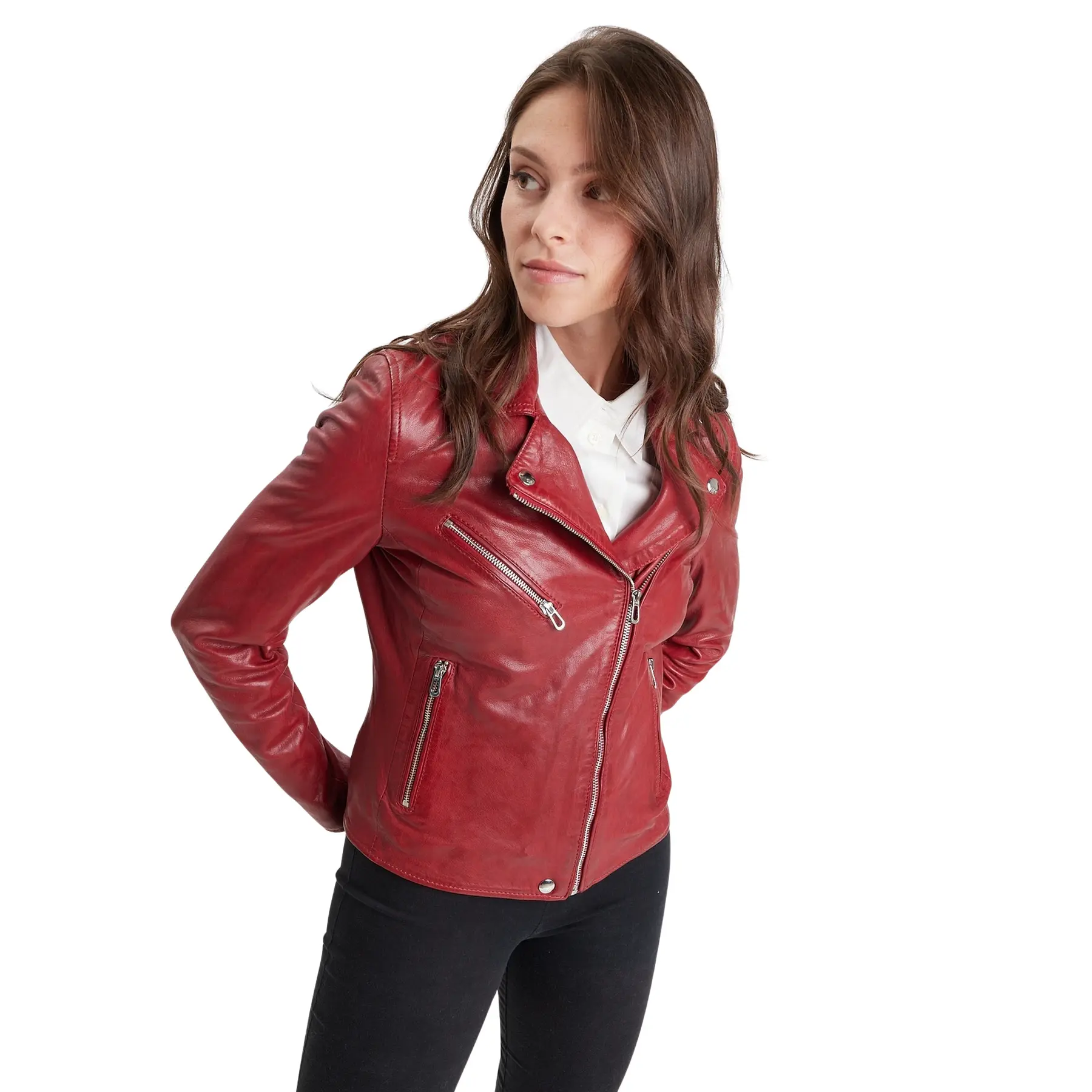 Lederjacke Damen Rose Garden Olympe