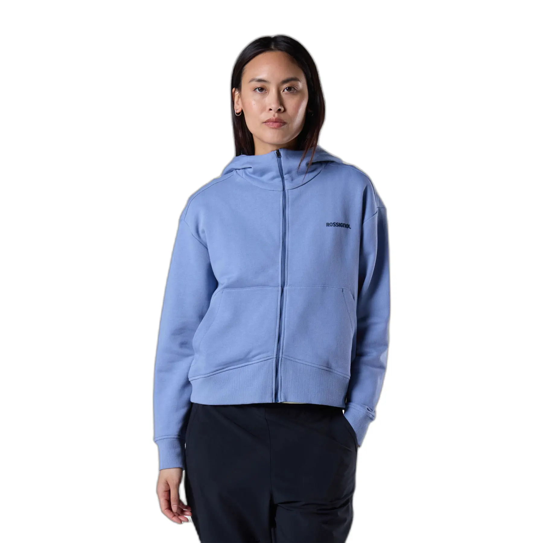 Felpa con cerniera a cappuccio da donna  Logo