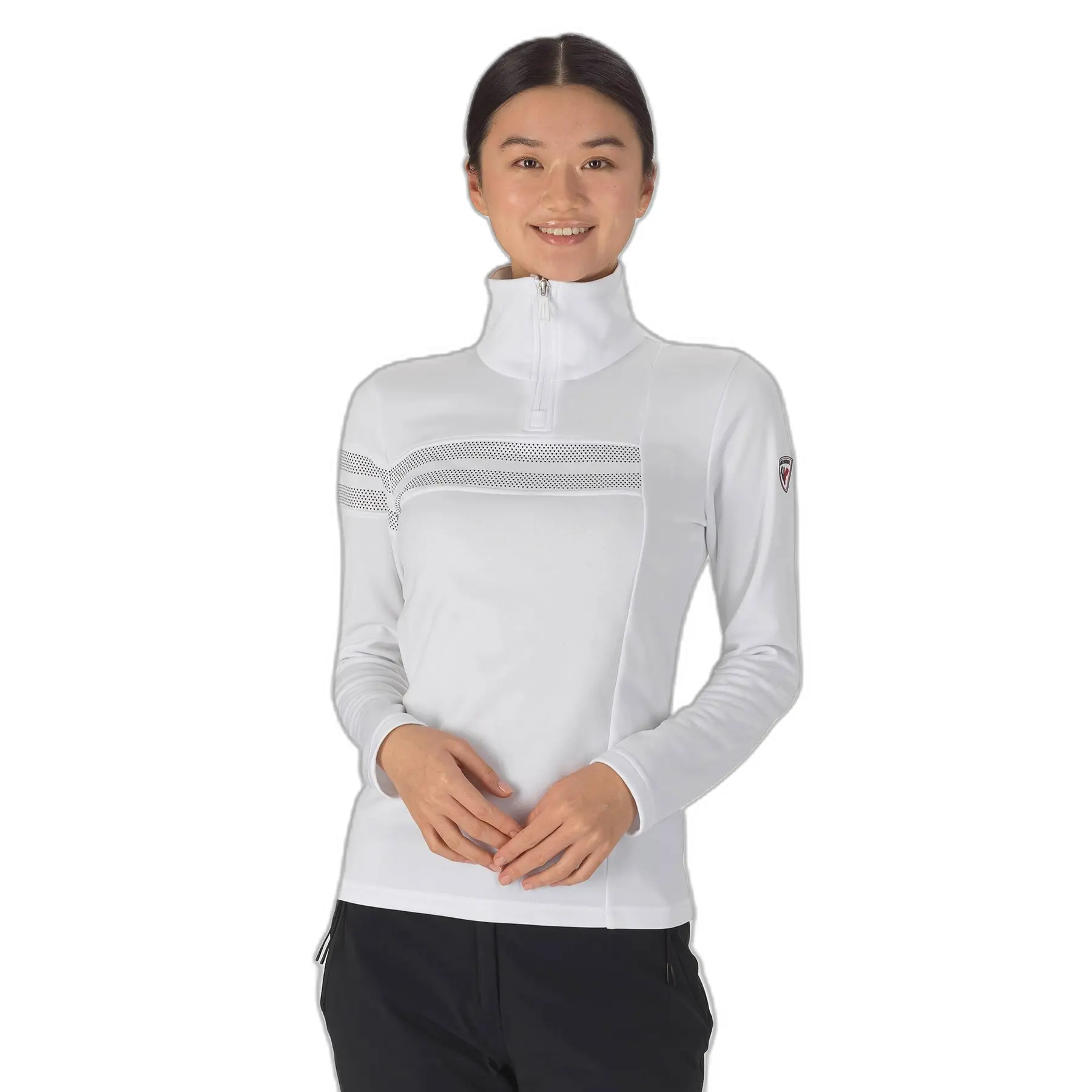 Halb-gezippter Unterziehpullover Frau Rossignol Resort