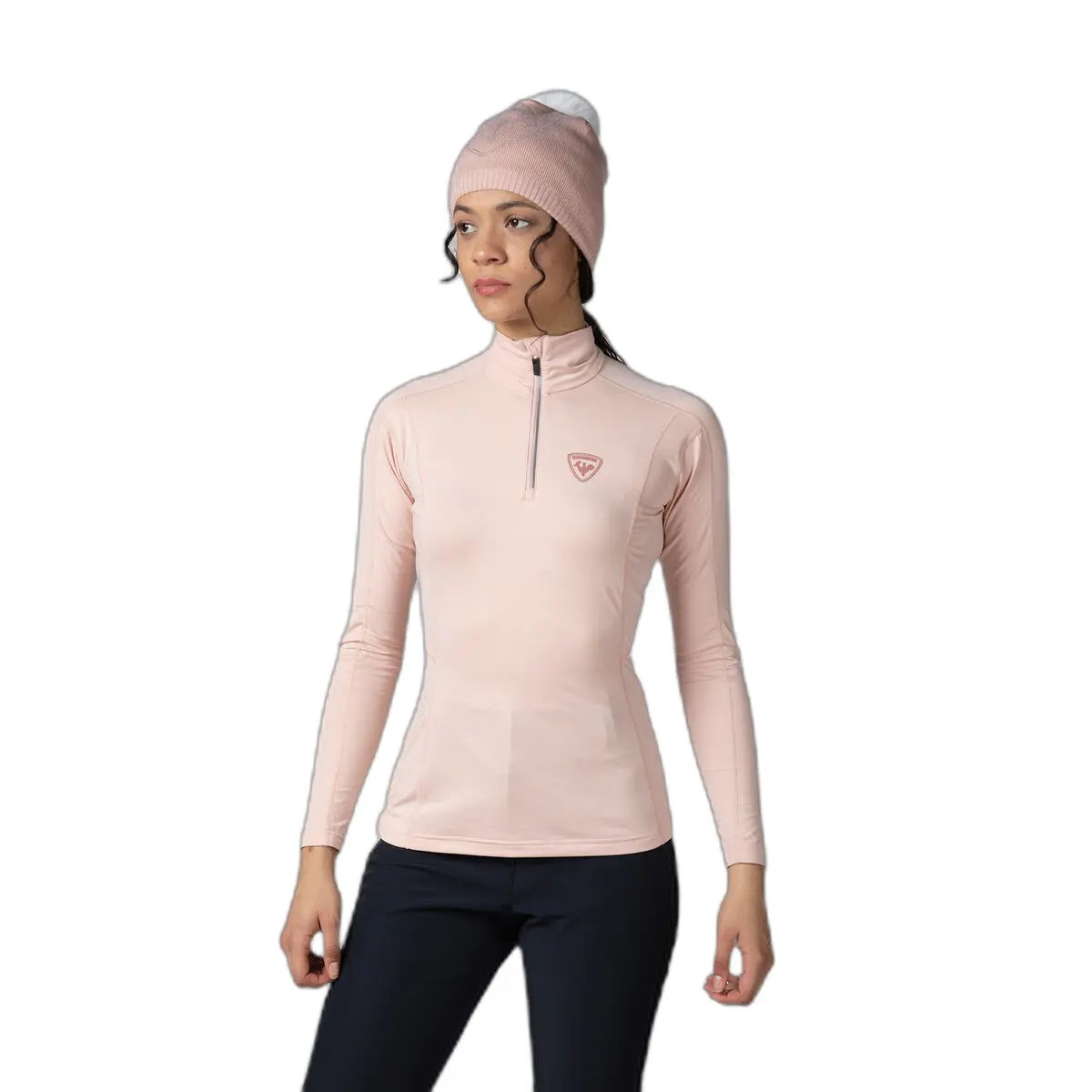 Klassischer Damen-Pullover mit 1/2 Reißverschluss Rossignol