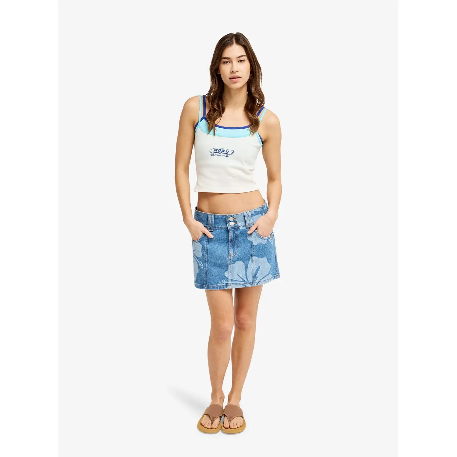 Roxy Women's Bleu Denim Skirt For Stunning Spirit