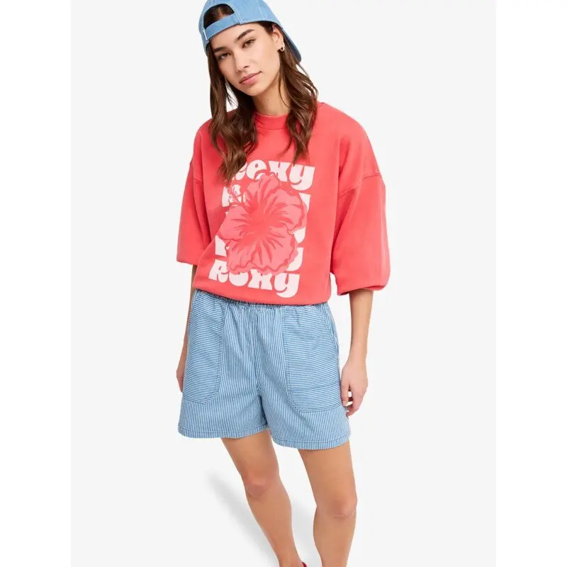 Roxy Women's Bleu Denim Shorts Stay Wavy