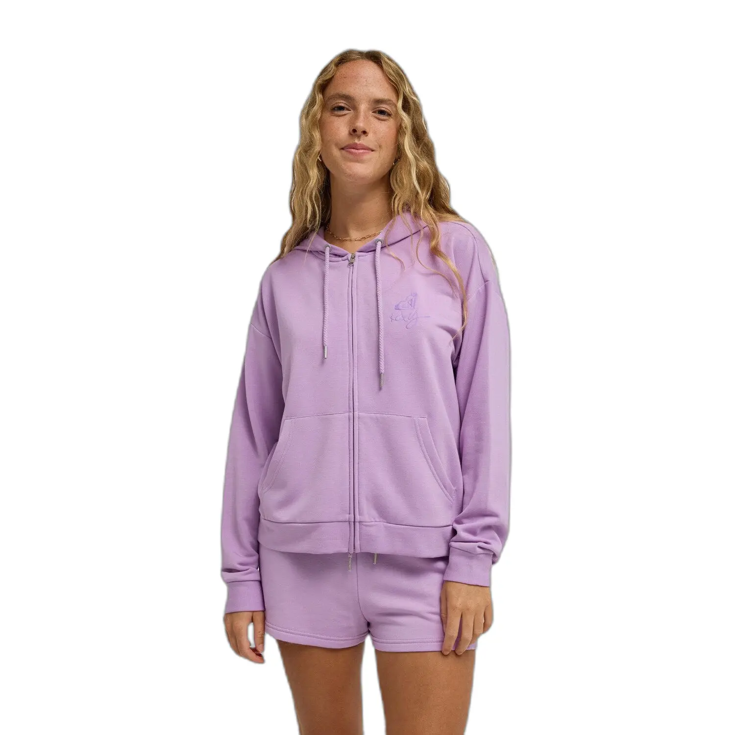 Roxy Women's Violet Zip-Up Hoodie Surfing By Daylight